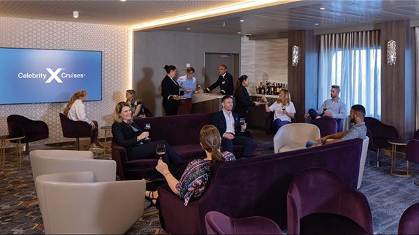 Group meeting in a cruise ship conference lounge